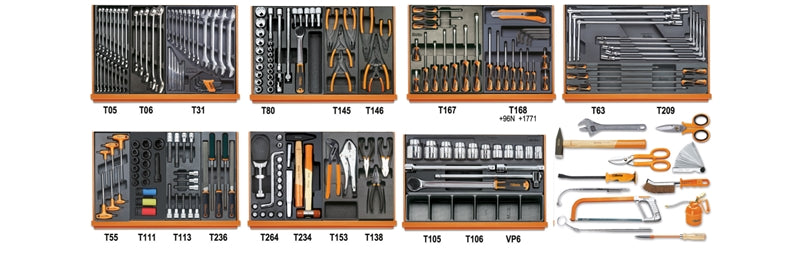 5908VG/2T-ASSORTMENT OF 214 TOOLS