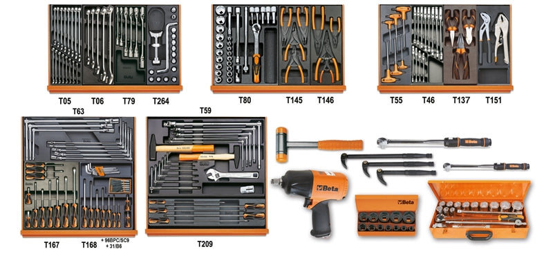 5910VG/3T-ASSORTMENT OF 202 TOOLS