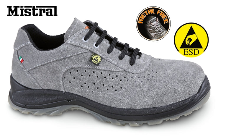 7319ESD 36-SUEDE SHOE, PERFORATED