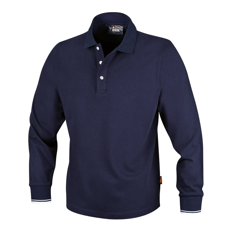 7557BL THREE-BUTTON POLO SHIRT, BLUE