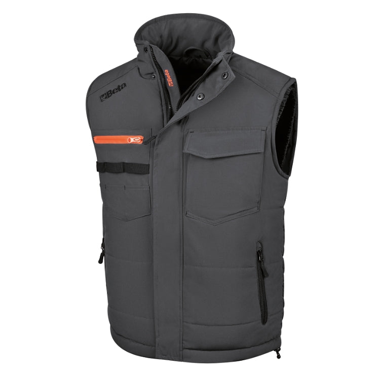 7673NG SLEEVELESS JACKET BLACK-GREY