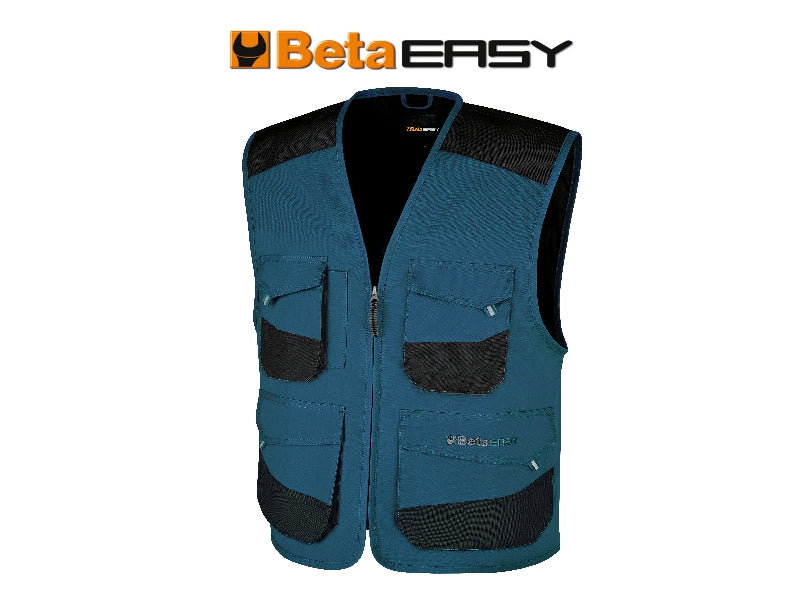 7907P XS-SLEEVELESS WORK JACKET, PETROL