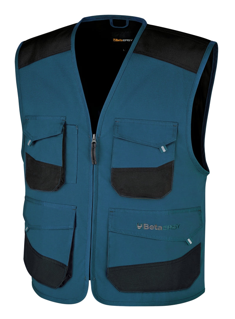 7907P XS-SLEEVELESS WORK JACKET, PETROL