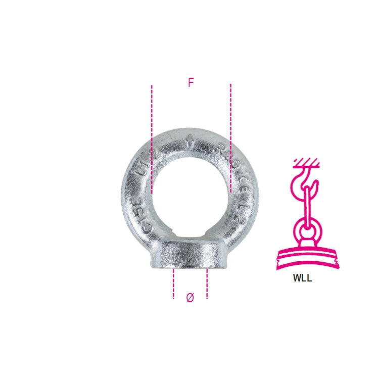 8042EZ-K LIFTING EYE NUTS GALVANIZED