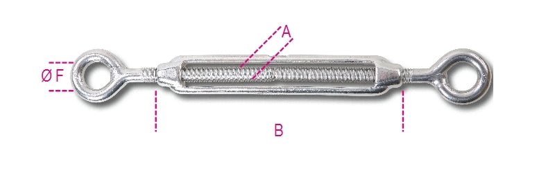 8205 M8-EYE AND EYE TURNBUCKLES