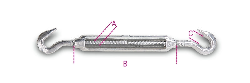 8207 M12-HOOK AND HOOK TURNBUCKLES