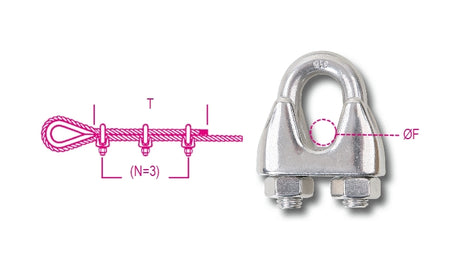 8216 22-WIRE ROPE CLIPS