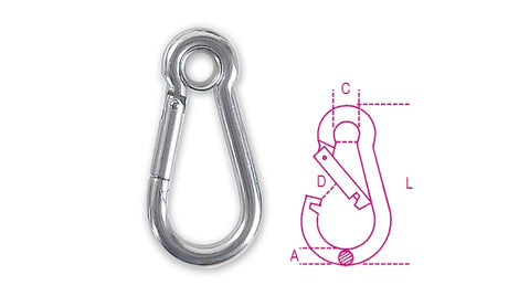 8274A 8X80-RING CARABINE HOOKS