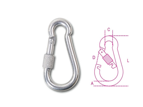 8274G 6X60-CARABINE HOOKS WITH RING NUTS
