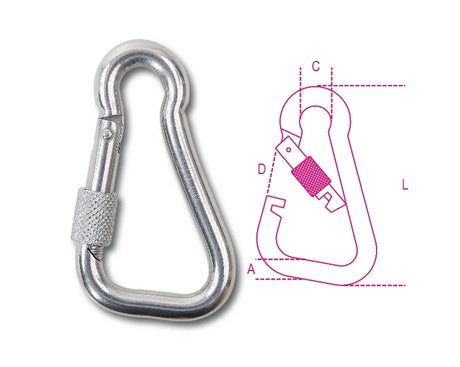 8276G 8X80-ASYM.CARABINE HOOK + RING NUT
