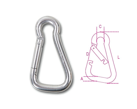8276 8X80-ASYMMETRIC CARABINE HOOKS