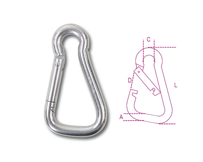 8276 10X100-ASYMMETRIC CARABINE HOOKS