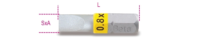 860LP 0,5X3-BITS FOR SLOTTED HEAD SCREWS