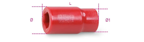914MQ/A 17-HEX SOCKETS 3/8 TECHNOPOLYM.