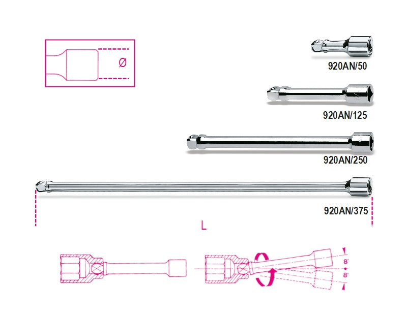 920AN/50-1/2" WOBBLE EXTENSION BARS