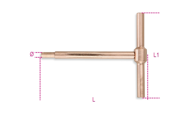951BA 4-T-HANDLE WR HEX MALE, SPARKPROOF