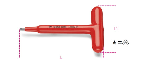 951MQ 4-T-HANDLE WR. WITH HEX MALE ENDS