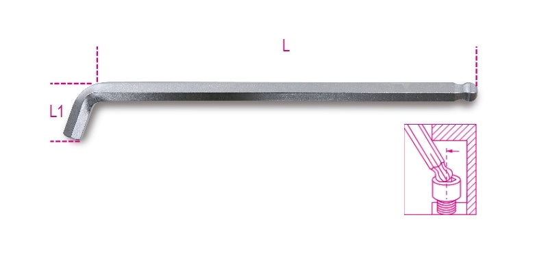 96BPA 1,5-BALL HEAD HEX. KEY WRENCHES