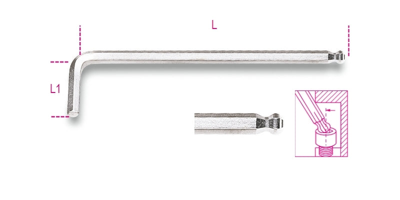 96BPC 6-BALL HEAD OFFSET HEX. KEY WR.