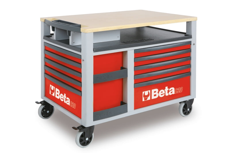 C28-O-SUPERTANK TROLLEY 10 DRAW. ORANGE