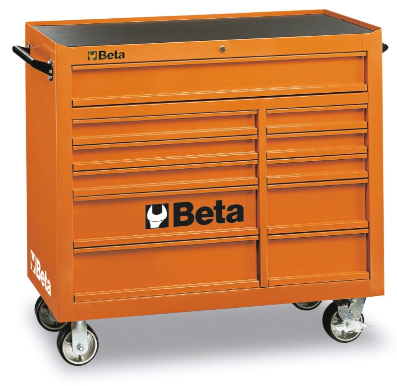 C38-O-MOB. ROLLER CAB 11 DRAWERS ORANGE