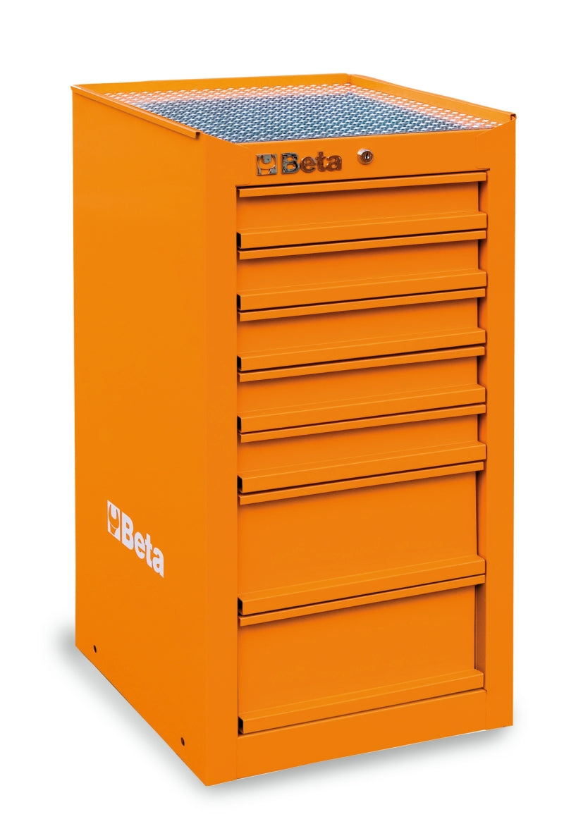 C38L-O-SIDE CAB 7 DRAWERS ORANGE