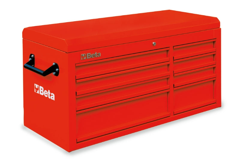 C38T-O-CAB 8 DRAWERS + TOP CHEST ORANGE