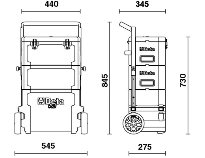 C42H-THREE-MODULE TOOL TROLLEY