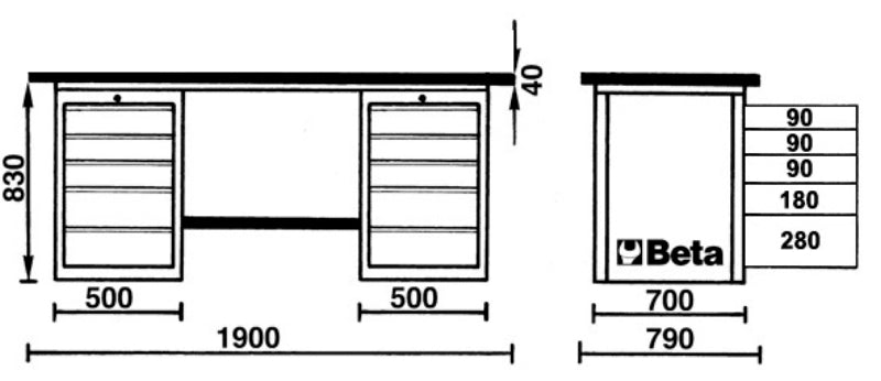 C57S/D-G-MASTERCARGO WORKBENCH GREY