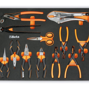 Single modules in soft foam tray with tools