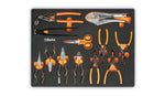 Single modules in soft foam tray with tools