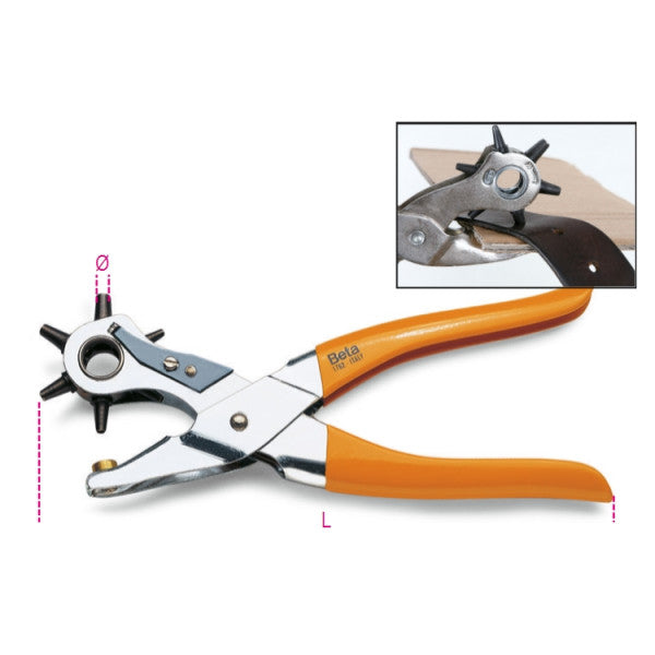 1762K-REVOLVING PUNCH PLIERS IN BLISTER
