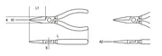 1008BM 160-LONG FLAT KNURLED NOSE PLIERS
