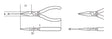 1008 160-LONG FLAT KNURLED NOSE PLIERS