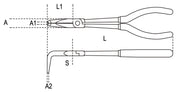 1009L/C-BENT EXTRA LONG NOSE PLIERS