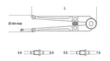 100-ROUND PIN WRENCH FOR RING NUTS