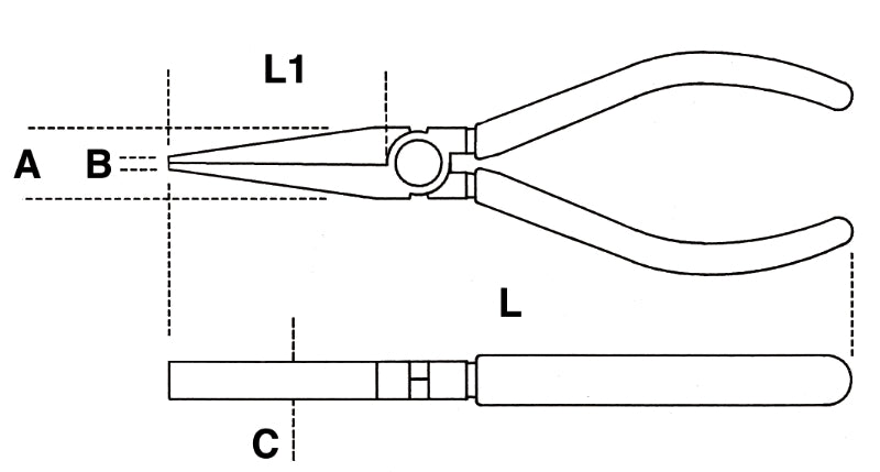1010MQ 160-LONG ROUND NOSE PLIERS