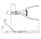 1037 175-EXTERNAL CIRCLIP PLIERS 45°