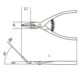 1037 140X09-EXTERNAL CIRCLIP PLIERS 45°