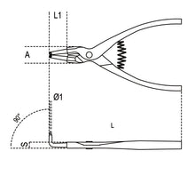 1038HS 175-EXTERNAL CIRCLIP PLIERS - BENT