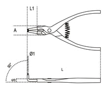 1038 135X09-EXTERNAL CIRCLIP PLIERS 90°