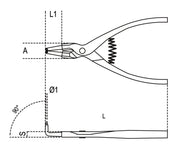 1038 135X09-EXTERNAL CIRCLIP PLIERS 90°