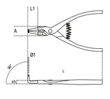 1038 135X09-EXTERNAL CIRCLIP PLIERS 90°