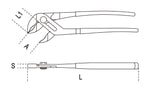 1047 180-SLIP JOINT PLIERS, BUTTON ADJU.