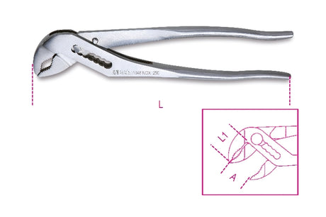 1048INOX 250-SLIP JOINT PLIERS