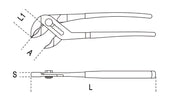 1048INOX 250-SLIP JOINT PLIERS