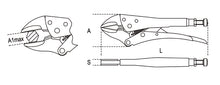 1055-SELF-LOCKING PLIERS CURVED JAWS