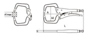 1062GM 170-PLIERS FLOATING C-SHAPED JAWS