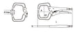 1062AL 275-PLIERS ALUMINI. C-SHAPED JAWS