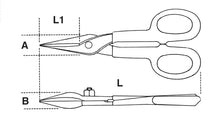 1114 250-TIN SNIPS STRAIGHT NARROW BLADE
